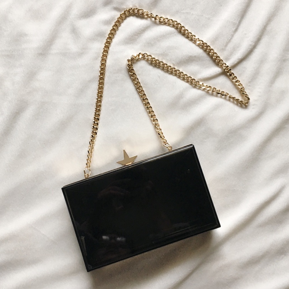 Black Zara clutch